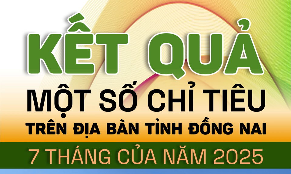 [Infographic] Kết quả thực hiện các chỉ tiêu kinh tế của Đồng Nai trong 7 tháng của năm 2025 ra sao?